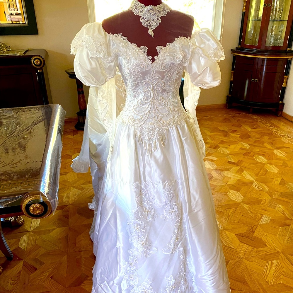 long sleeve 90s wedding dress Dresses | Vintage 9s 1990s White Wedding Dress, EXTRA BFCM 2025 Size:XXS / 0 Its comfy enough to